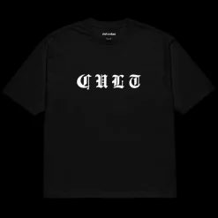 CULT CREW Tops<Cult x Silent "Posted" Heavyweight Tee / black