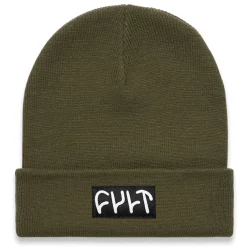CULT CREW Hats<Witness Beanie / tight knit army green
